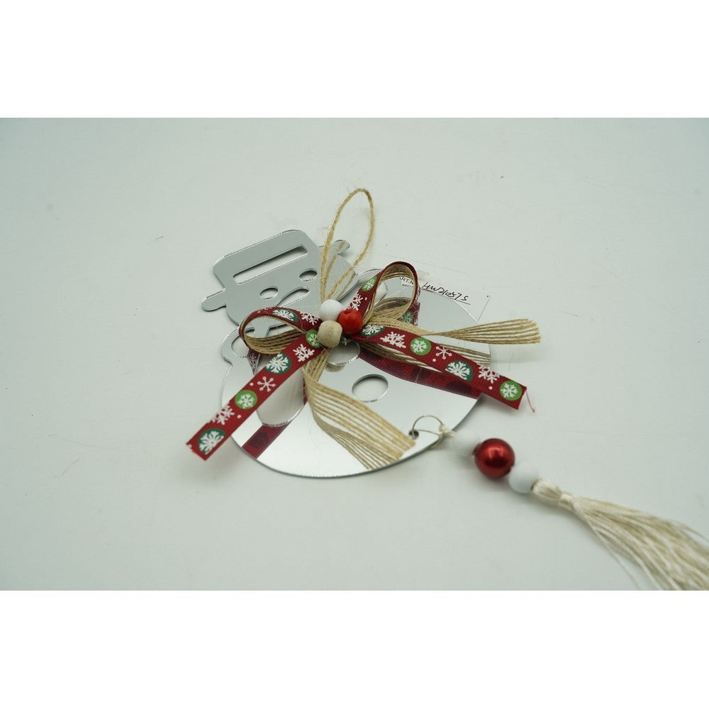 Ornament brad, Om de zapada, Argintiu, Lucios, 14*26CM, Acril, Interior/ Exterior