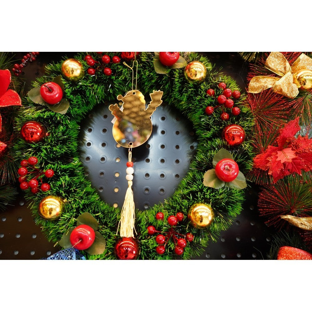 Ornament brad, Om de zapada, Auriu, Lucios, 10*23CM, Acril, Interior/ Exterior