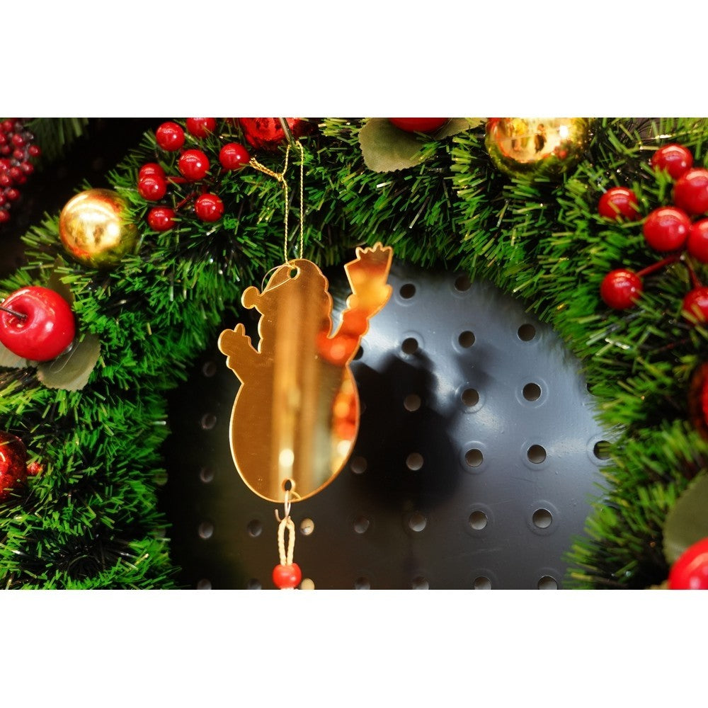 Ornament brad, Om de zapada, Auriu, Lucios, 10*23CM, Acril, Interior/ Exterior