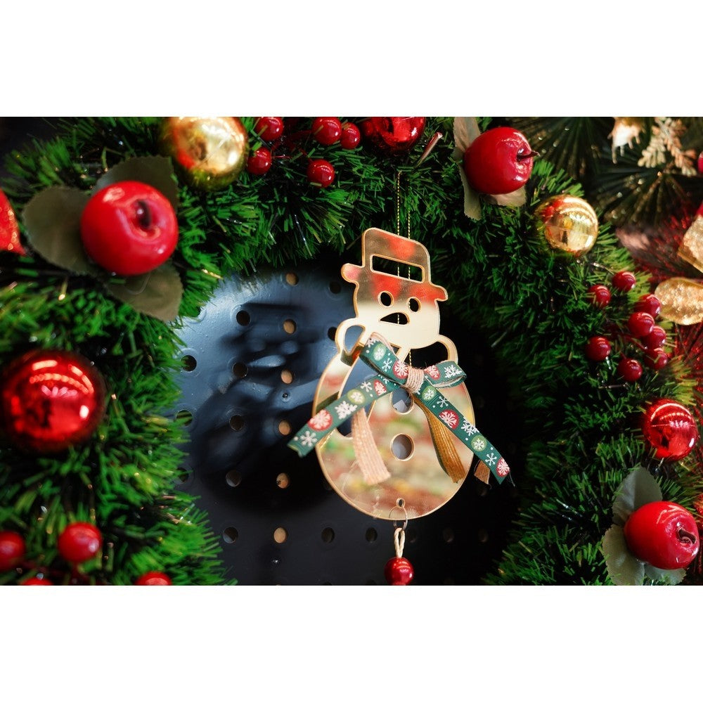 Ornament brad, Om de zapada, Auriu, Lucios, 14*30CM, Acril, Interior/ Exterior
