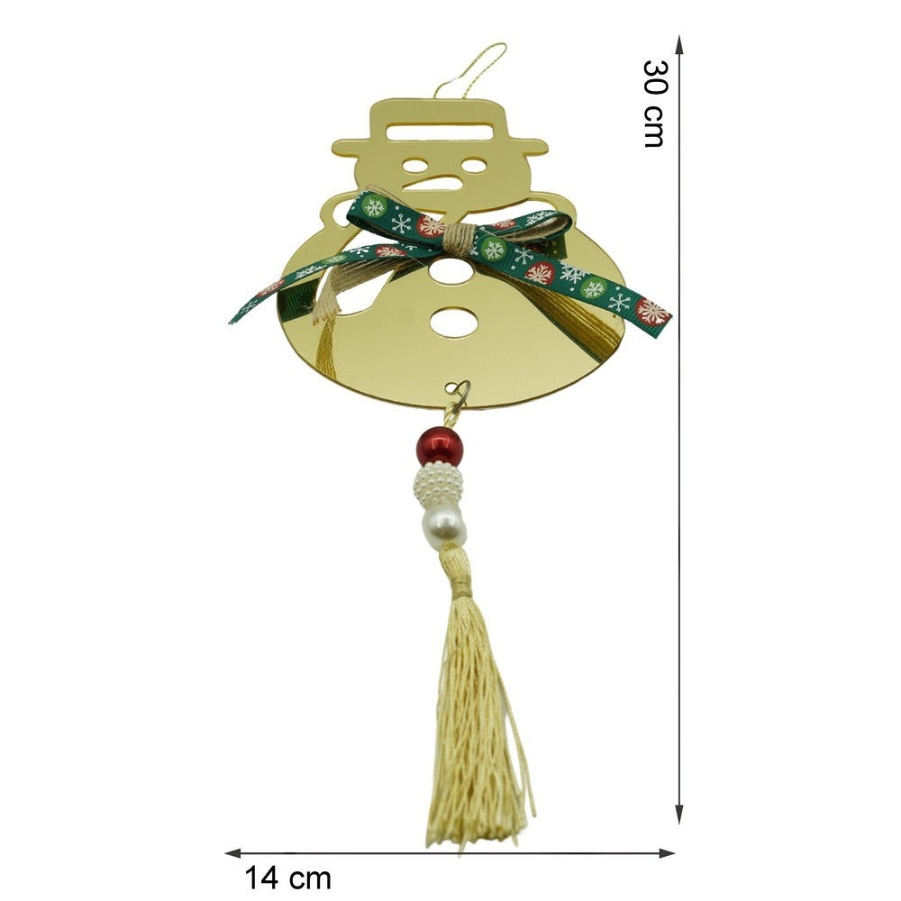 Ornament brad, Om de zapada, Auriu, Lucios, 14*30CM, Acril, Interior/ Exterior