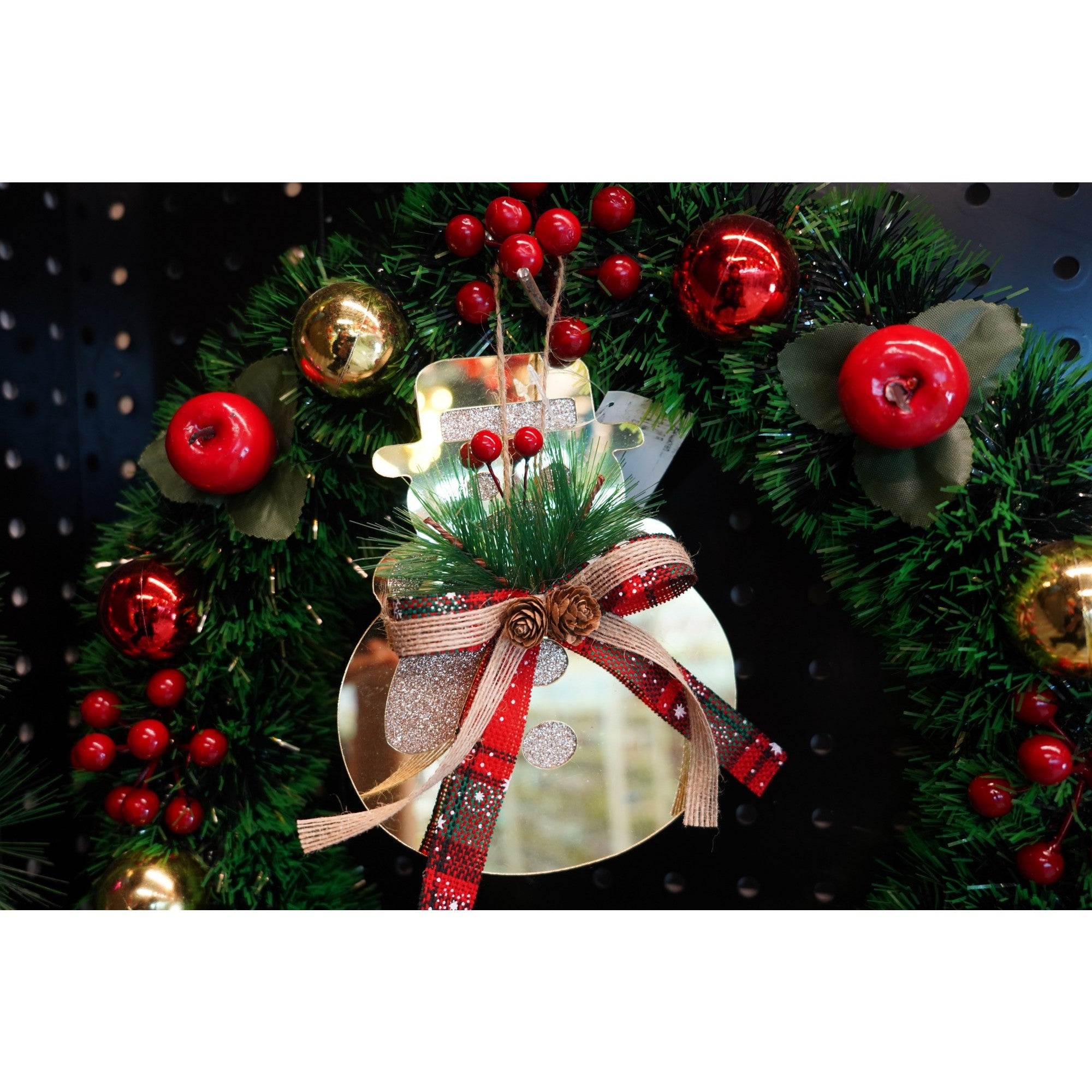 Ornament brad, Om de zapada, Auriu, Lucios, 16*17CM, Acril, Interior/ Exterior
