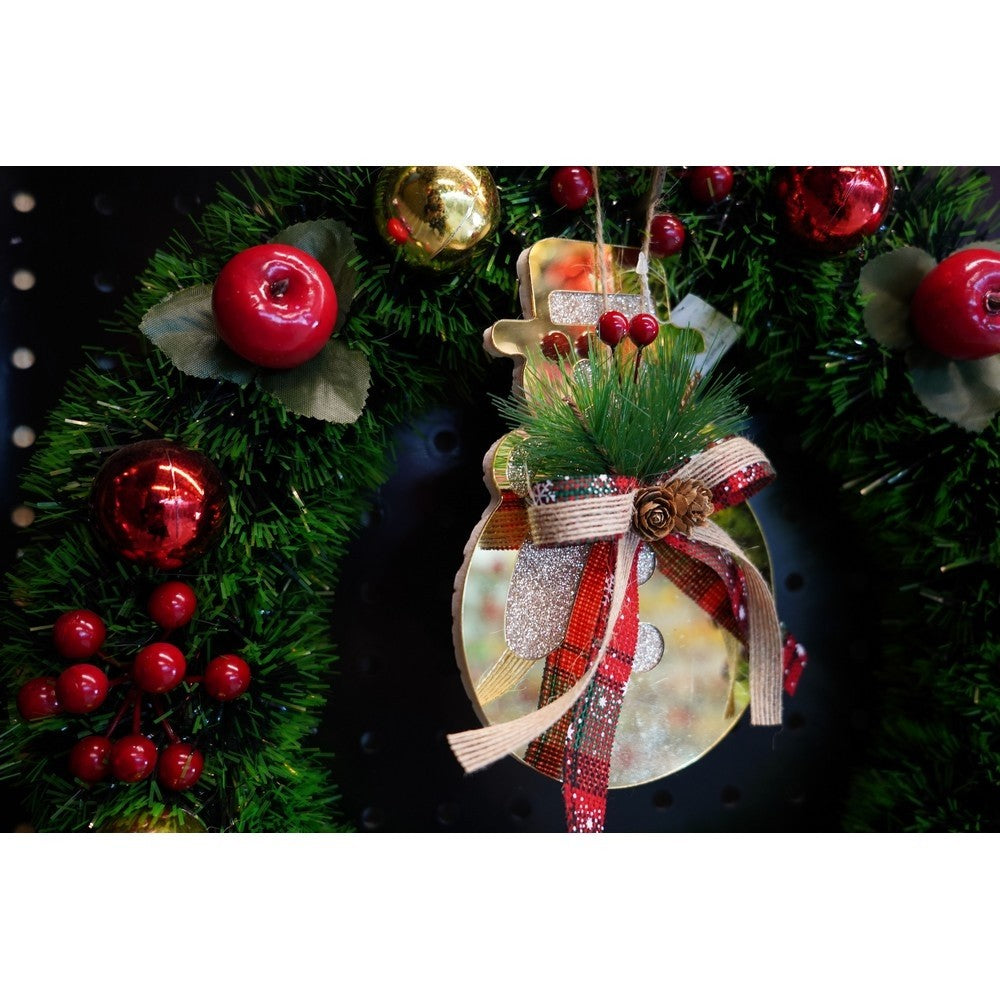 Ornament brad, Om de zapada, Auriu, Lucios, 16*17CM, Acril, Interior/ Exterior