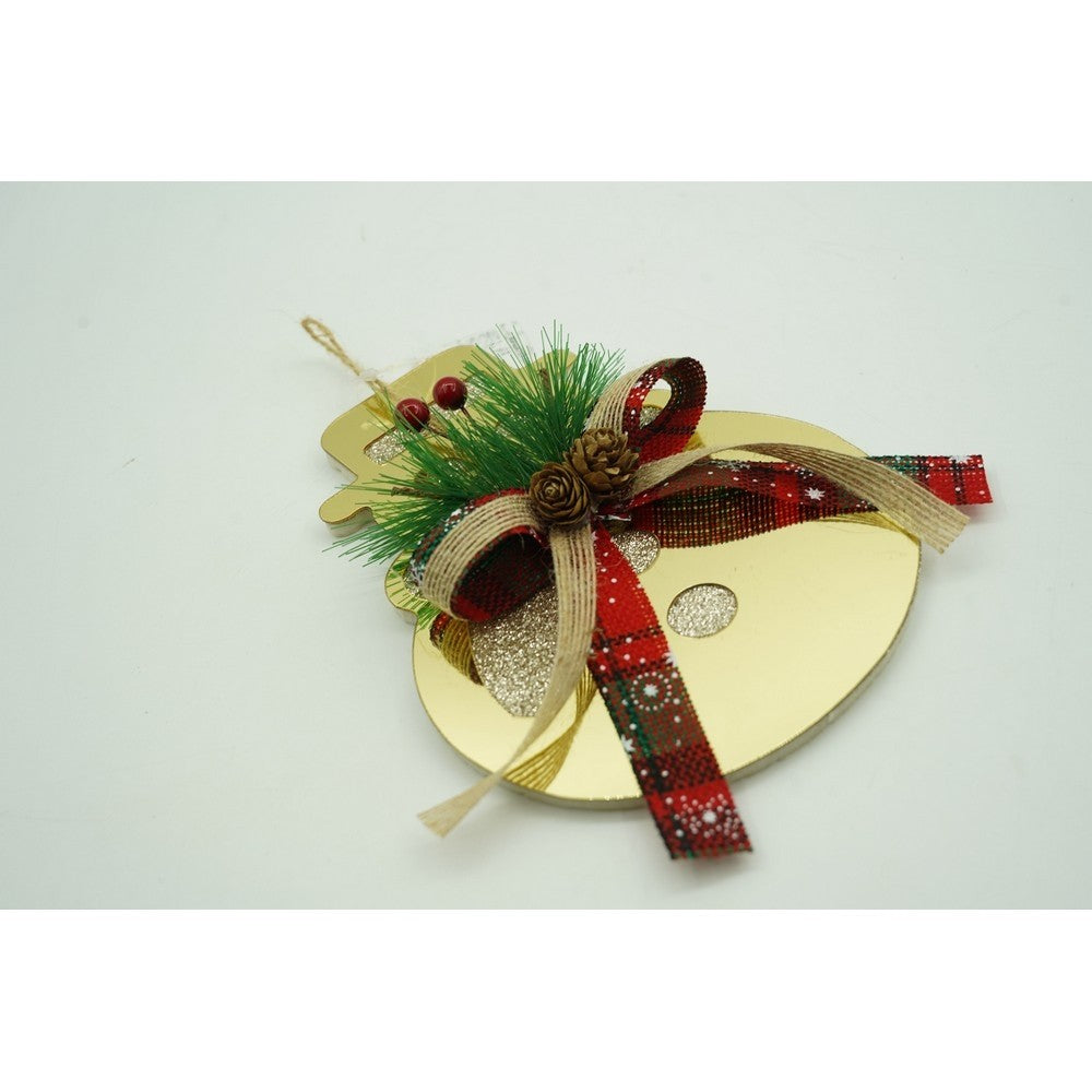 Ornament brad, Om de zapada, Auriu, Lucios, 16*17CM, Acril, Interior/ Exterior