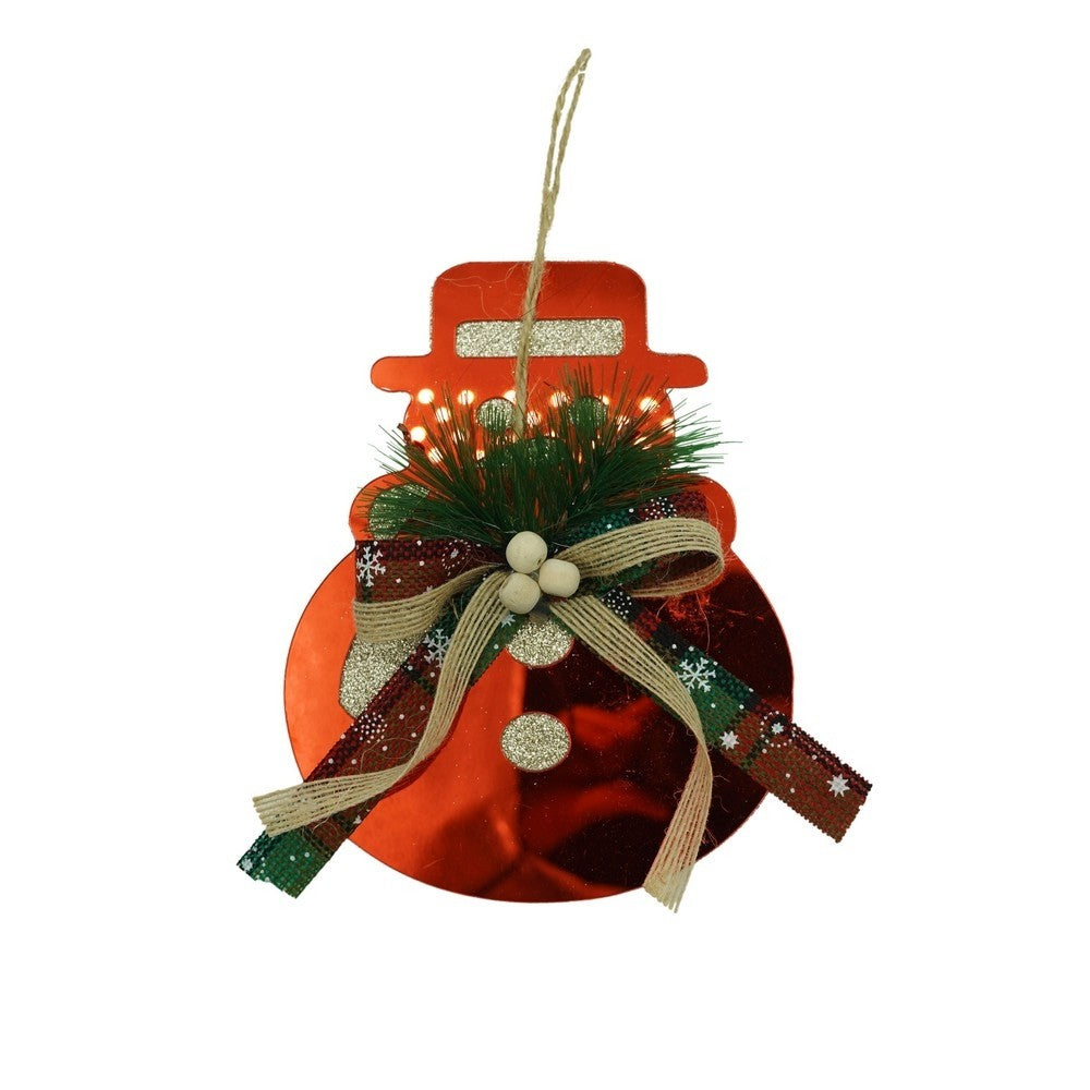 Ornament brad, Om de zapada, Rosu, Lucios, 14*17CM, Acril, Interior/ Exterior