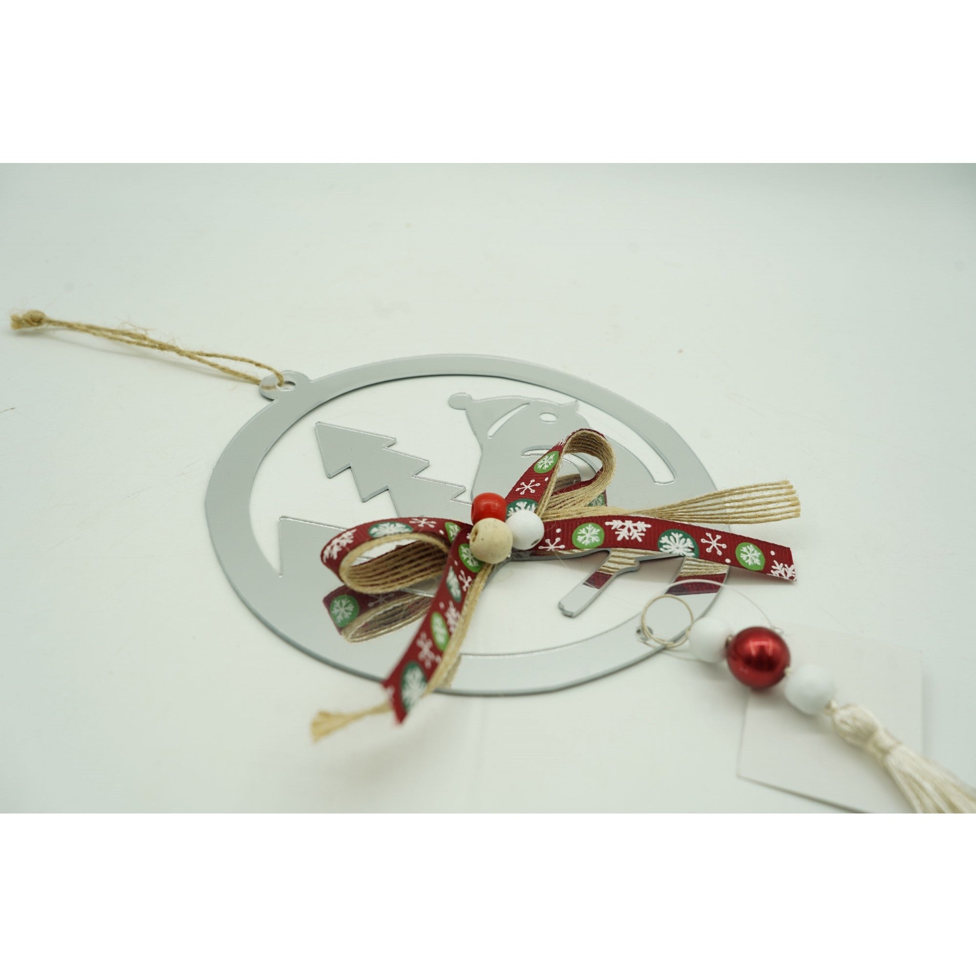 Ornament brad, Pasare, Argintiu, Lucios, 14*26CM, Acril, Interior/ Exterior