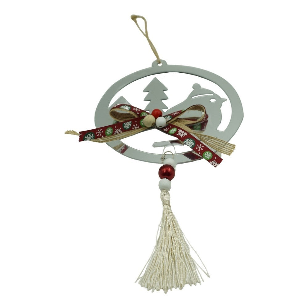 Ornament brad, Pasare, Argintiu, Lucios, 14*26CM, Acril, Interior/ Exterior