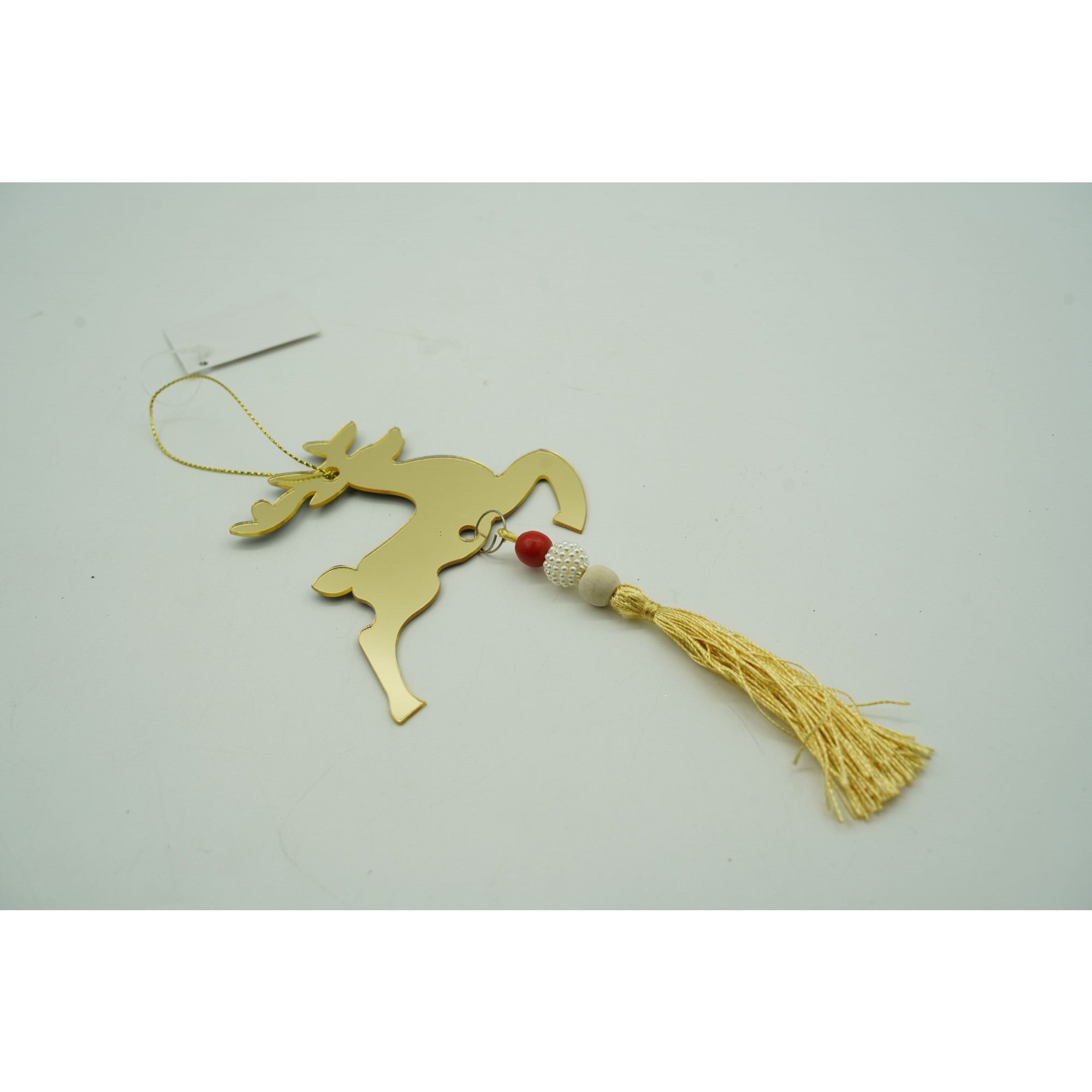 Ornament brad, Ren, Auriu, Lucios, 10*25CM, Acril, Interior/ Exterior
