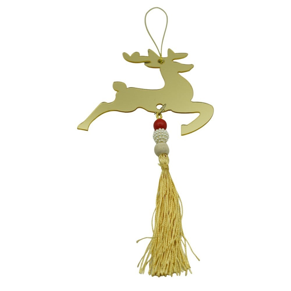 Ornament brad, Ren, Auriu, Lucios, 10*25CM, Acril, Interior/ Exterior