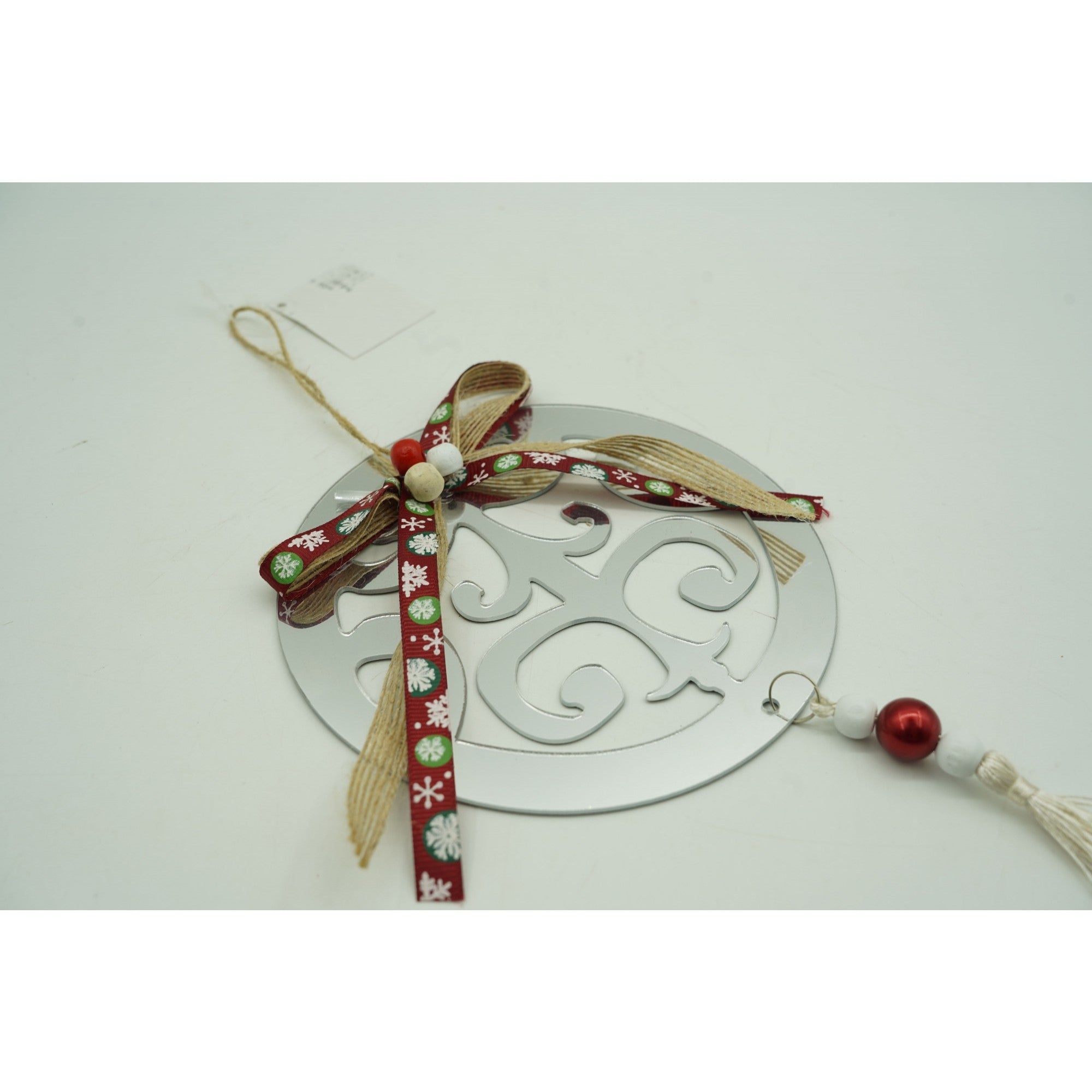 Ornament brad, Rotund, Argintiu, Lucios, 14*26CM, Acril, Interior/ Exterior