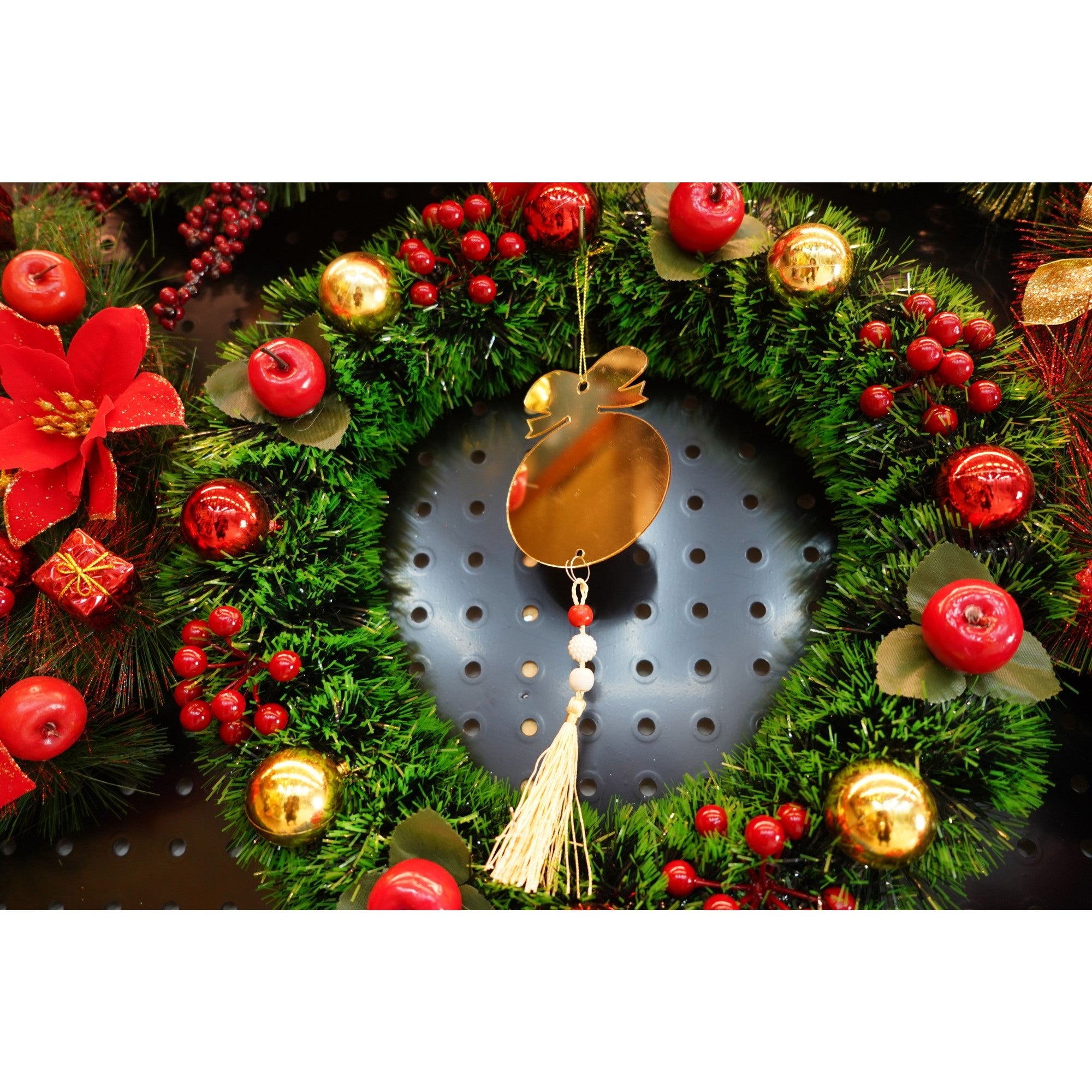 Ornament brad, Rotund, Auriu, Lucios, 10*23CM, Acril, Interior/ Exterior