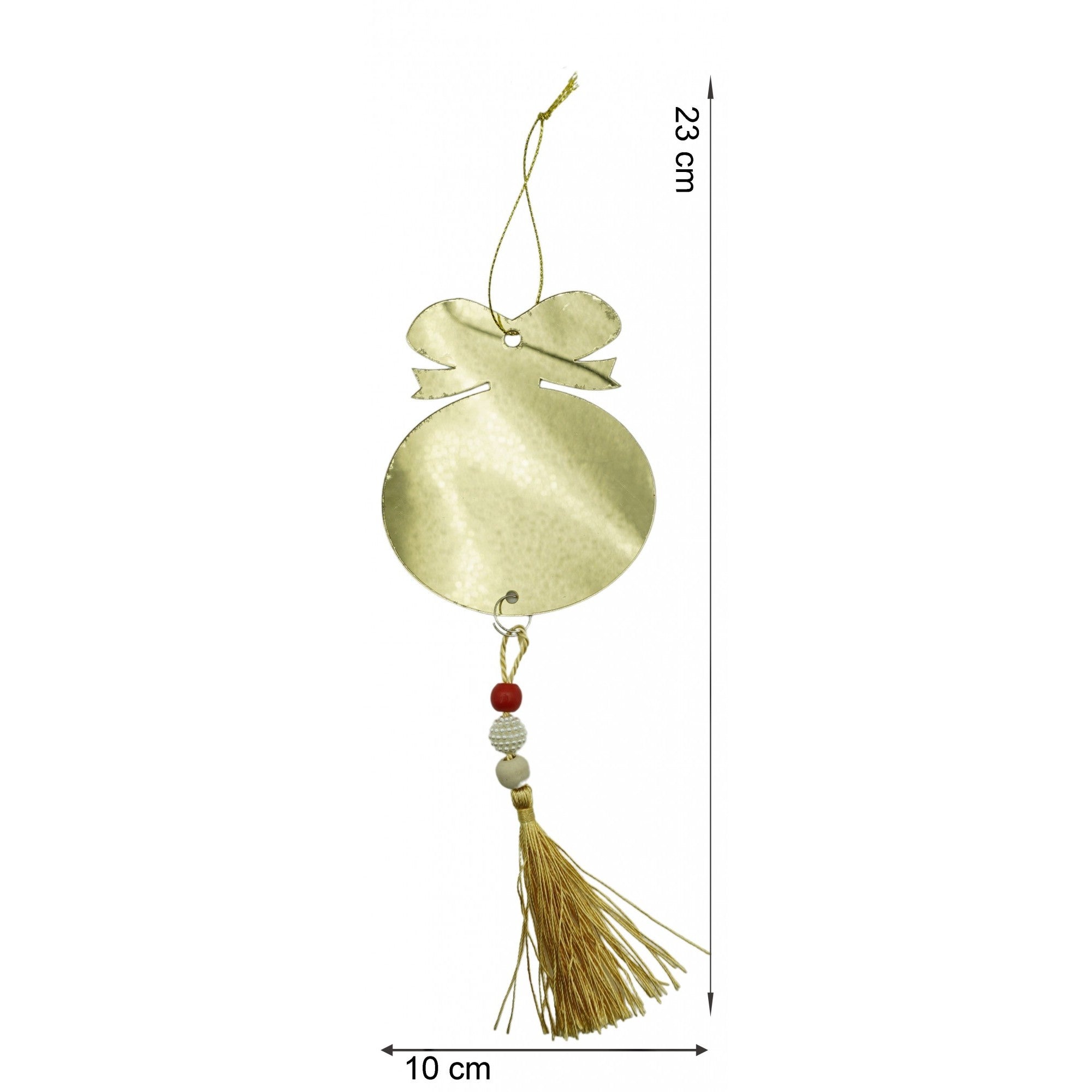 Ornament brad, Rotund, Auriu, Lucios, 10*23CM, Acril, Interior/ Exterior