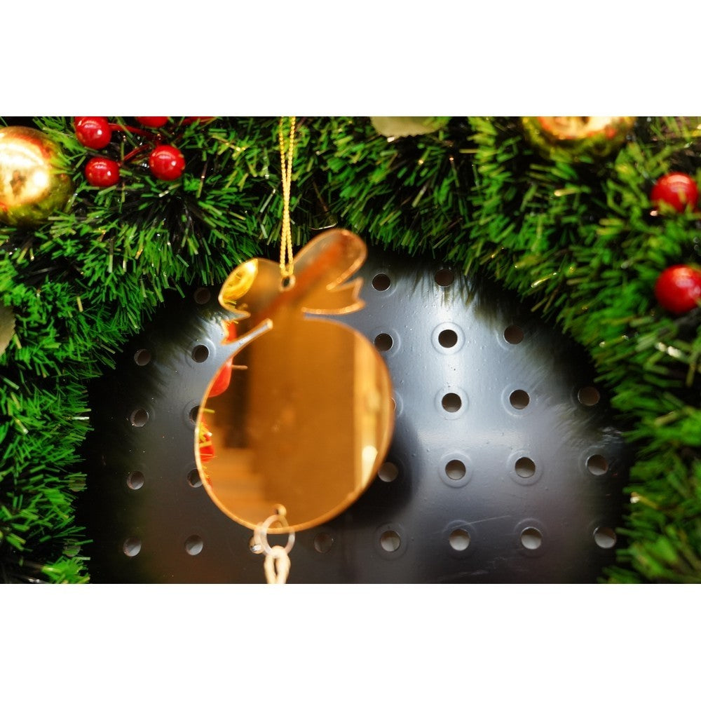 Ornament brad, Rotund, Auriu, Lucios, 10*23CM, Acril, Interior/ Exterior