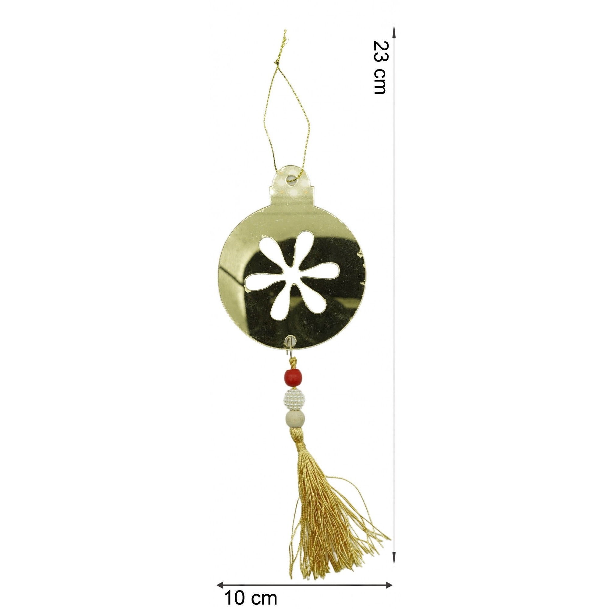 Ornament brad, Rotund, Auriu, Lucios, 10*23CM, Acril, Interior/ Exterior