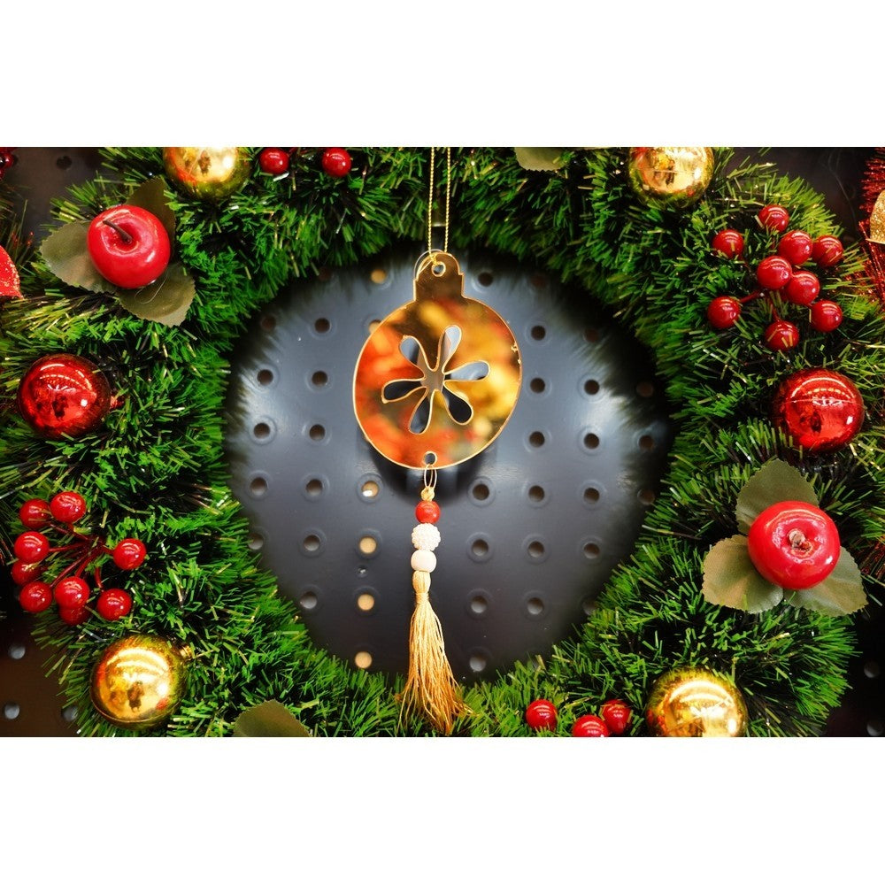 Ornament brad, Rotund, Auriu, Lucios, 10*23CM, Acril, Interior/ Exterior