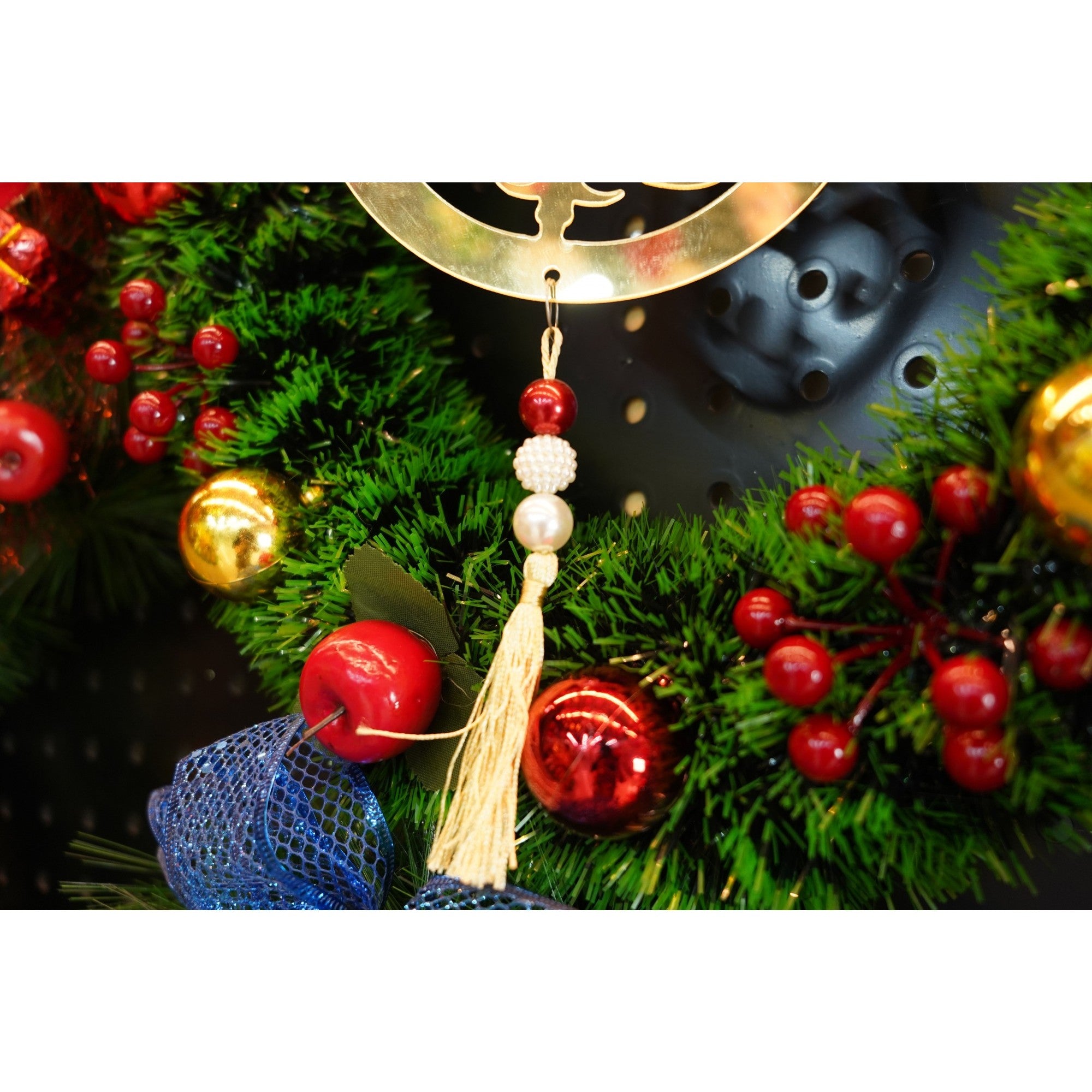 Ornament brad, Rotund, Auriu, Lucios, 15*26CM, Acril, Interior/ Exterior
