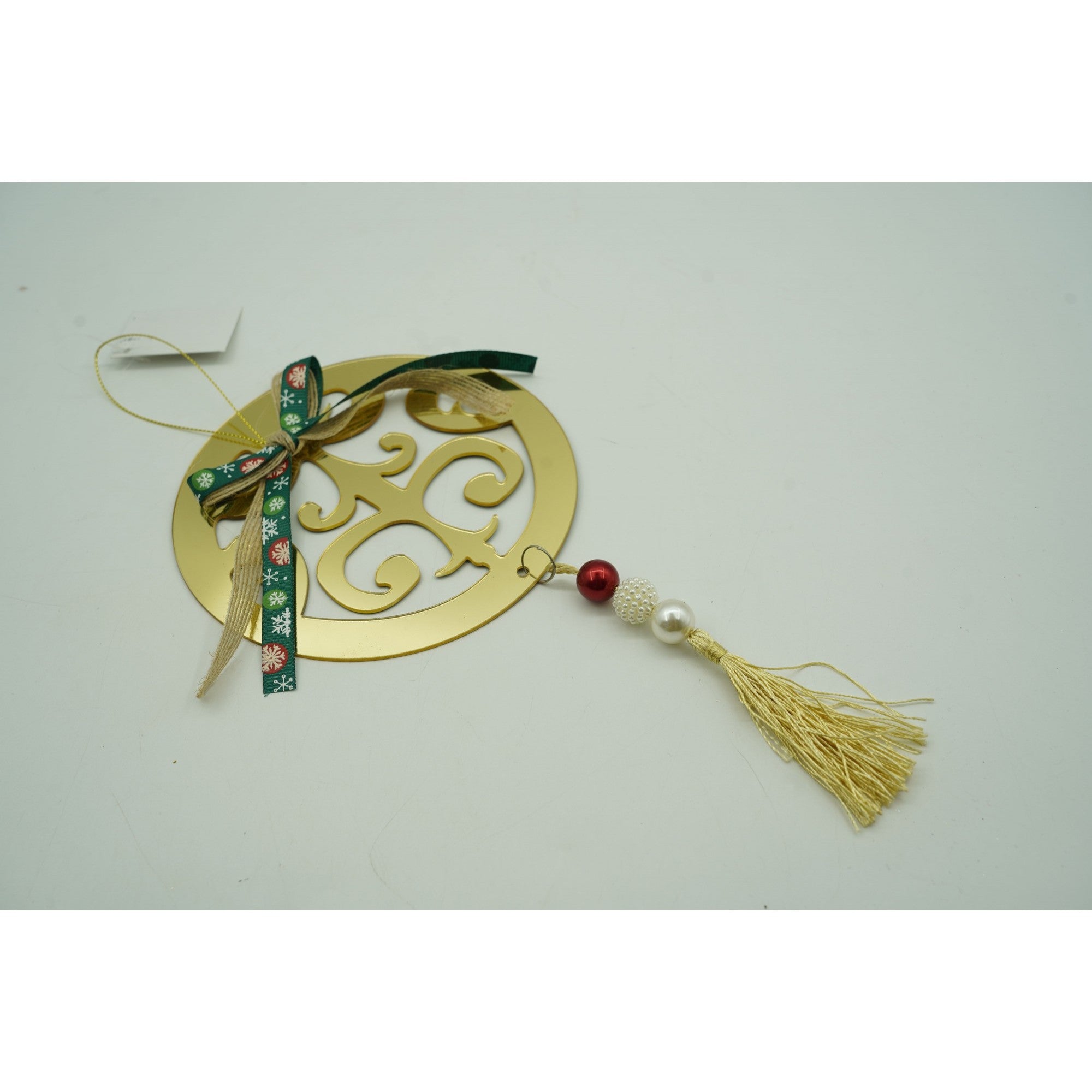 Ornament brad, Rotund, Auriu, Lucios, 15*26CM, Acril, Interior/ Exterior
