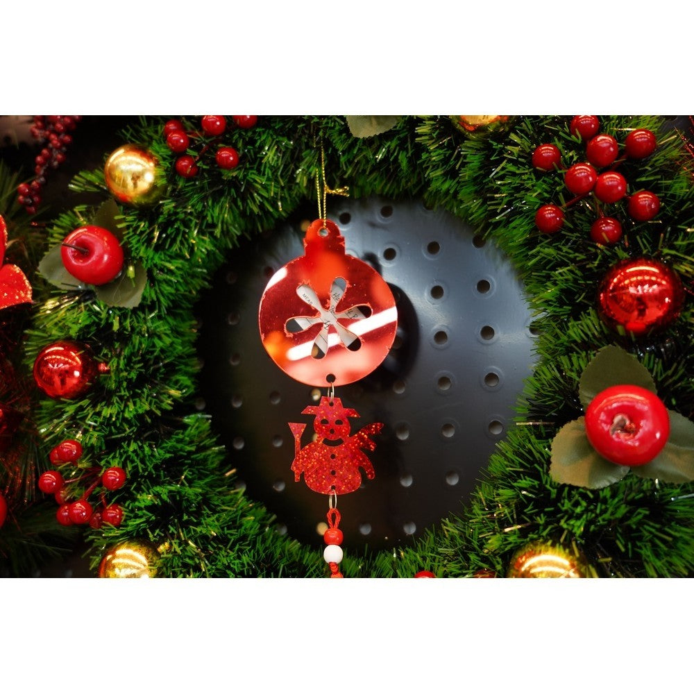 Ornament brad, Rotund, Om de zapada, Rosu, Lucios, 10*28CM, Acril, Interior/ Exterior