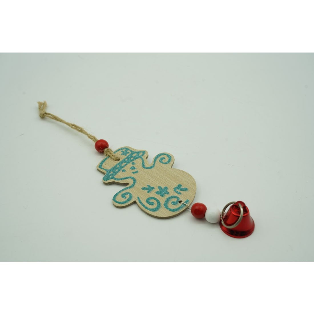 Ornament de brad om de zapada, multicolor, lemn, 17 cm
