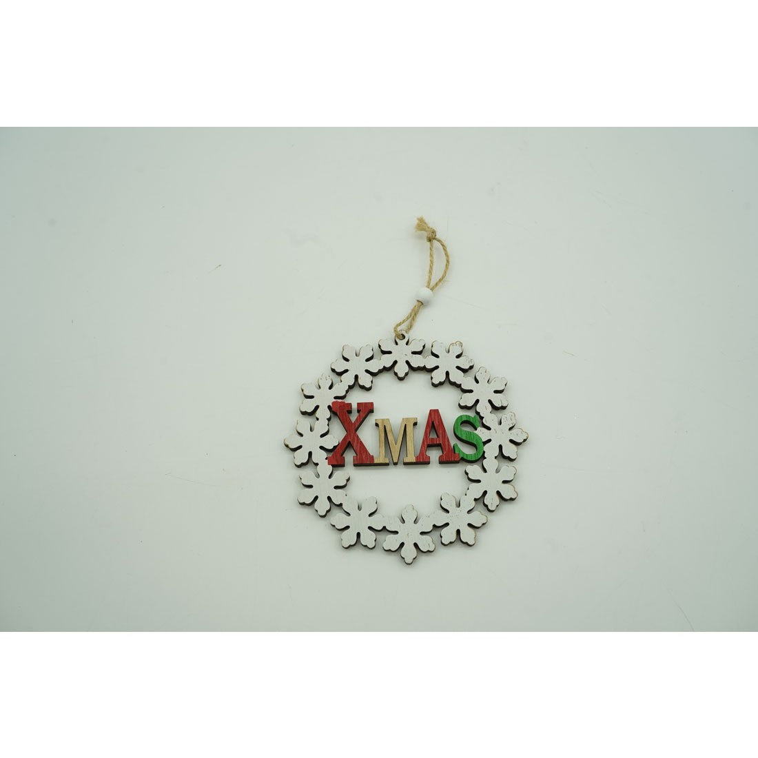 Ornament de brad Xmas, multicolor, lemn, 12 cm