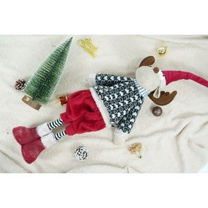 Ornament de Craciun ren, multicolor, textil, 68 cm