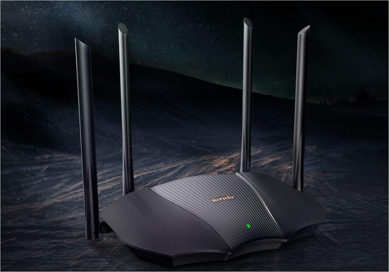 Router Wireless TENDA RX9, Gigabit, Dual-Band, AX3000, Wi-Fi 6, Standarde si protocoale: IEEE 802.3, IEEE 802.3u, IEEE 802.3ab, interfata: 1 port WAN 10/100/1000 Mbps, 3 porturi LAN 10/100/1000 Mbps, 4 x antene externe 6dbi, Dimensiuni: 272.44 x 162.85 x 