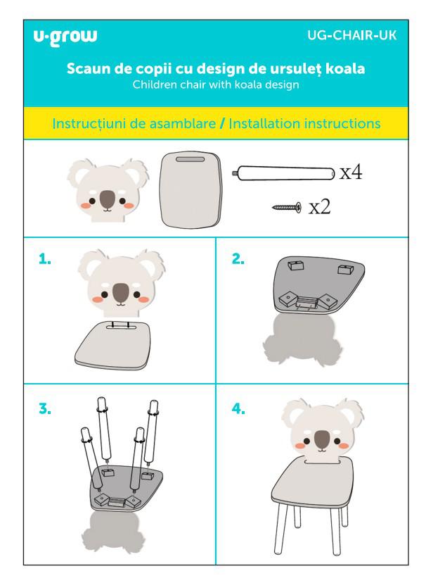 Scaun copii,design ursulet koala, U-Grow