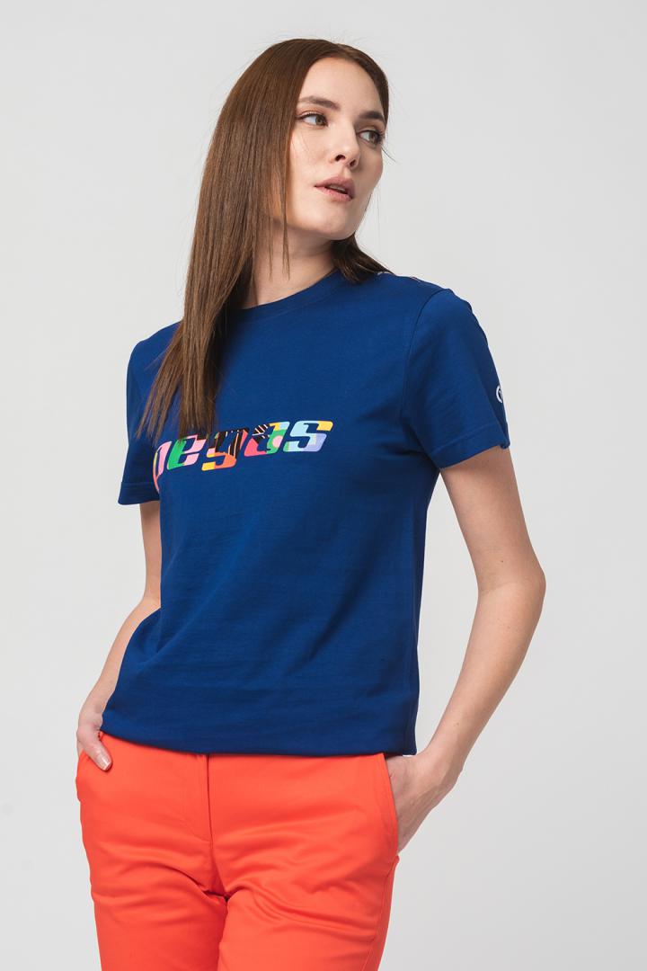 Pegas TRICOU  LOGO MULTICOLOR FEMEI  ROYAL BLU