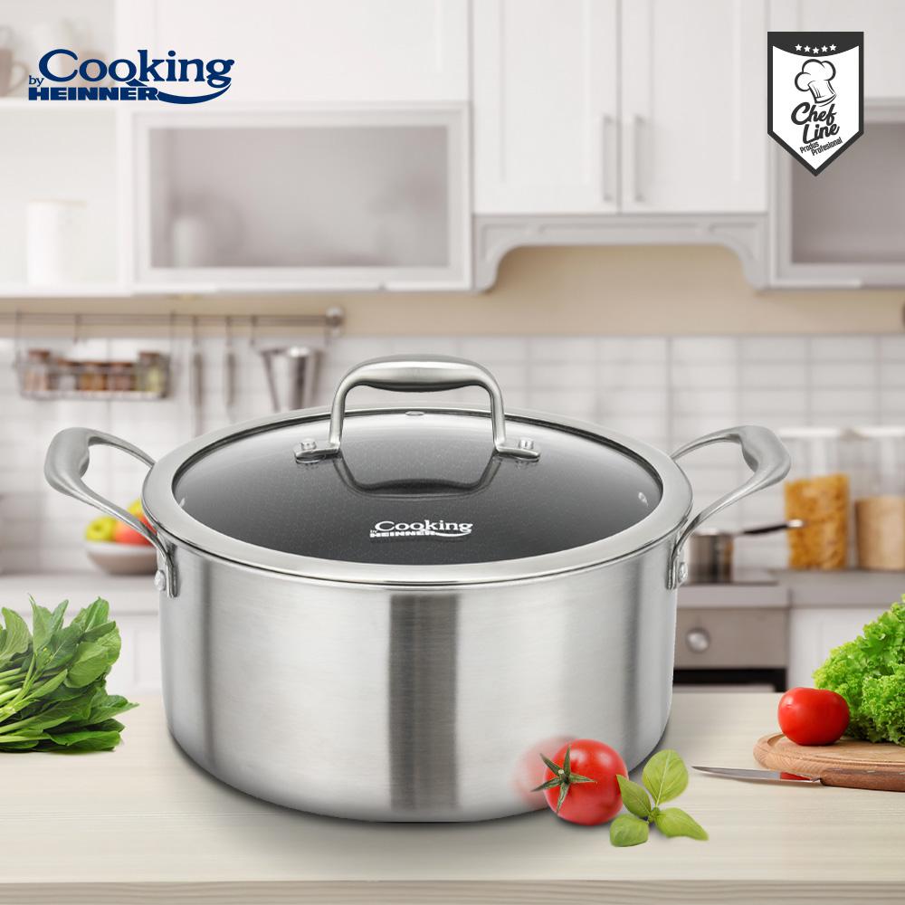 Heinner SEMIOALA INOX+CAPAC 28x13CM,7L,TITANIUM3