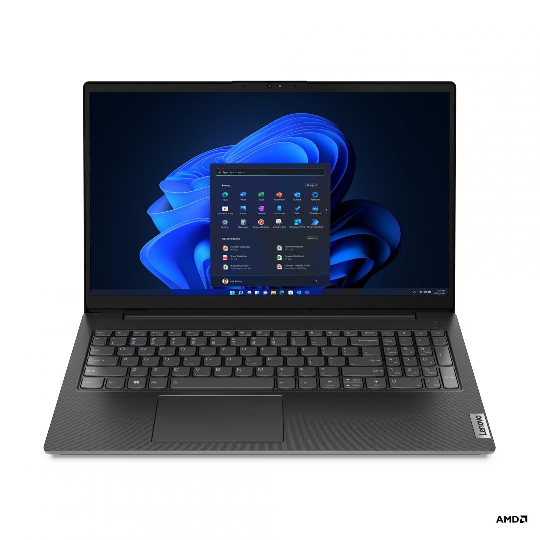 Laptop SMB Lenovo V15 G4 ABP, cu procesor AMD Ryzen 7 7730U, 15.6'' IPS, 16 GB DDR4, 512 GB SSD, AMD Radeon, Windows 11 Pro, 3 ani Garantie