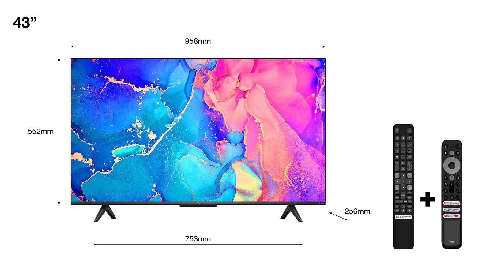 Smart TV TCL 43C635 (2022) 43"-108CM Q (Televizor Smart Qled TCL 40S5400A 101)