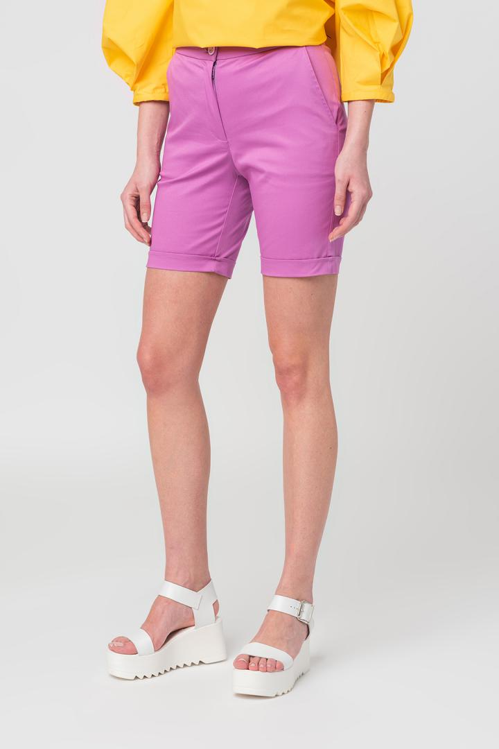Pegas PANTALONI SCURT CASUAL FEMEI LILA XL
