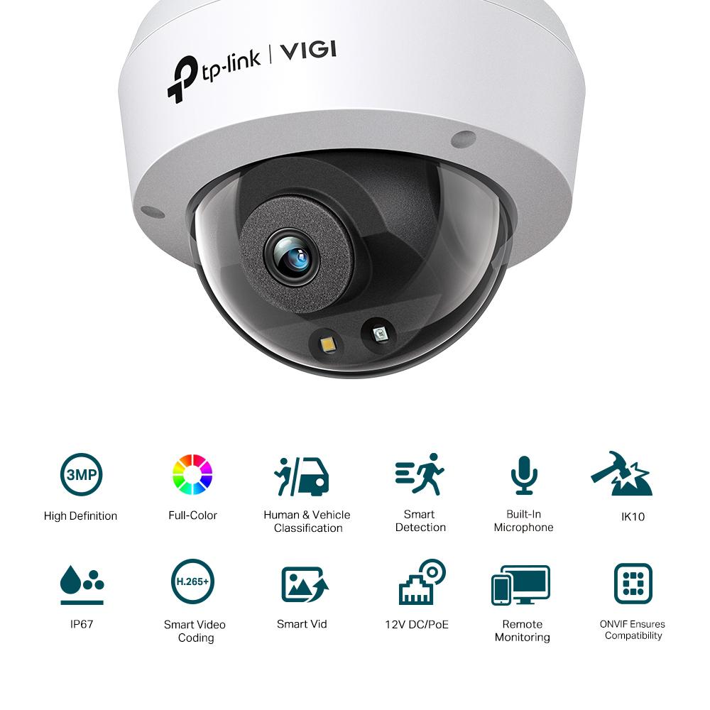 TP-LINK VIGI 3MP DOME NTW CAMERA 2.8MM
