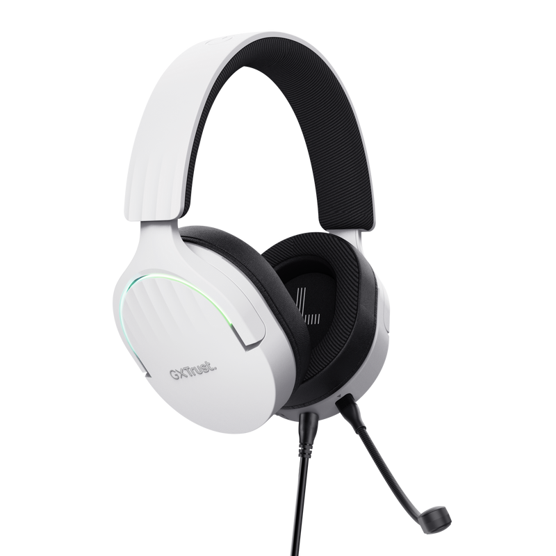 Casti Trust GXT 490P Fayzo cu fir, alb