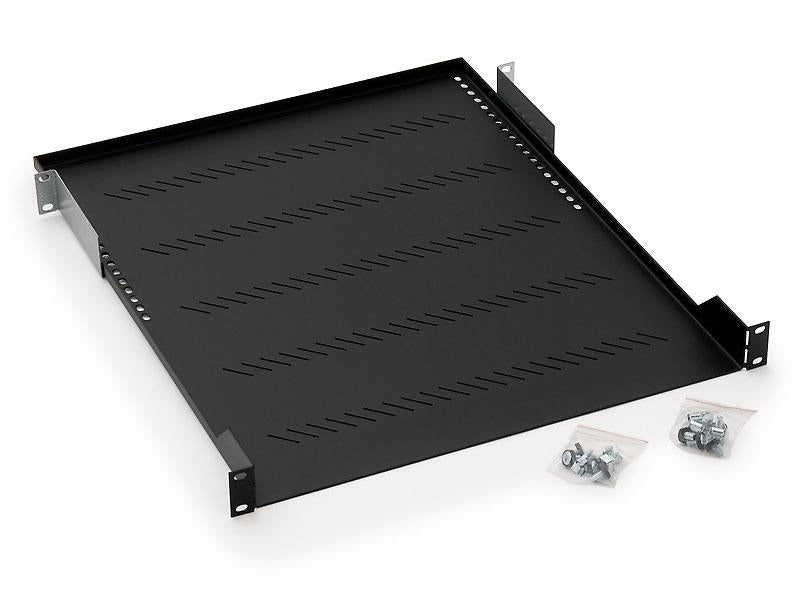 RESIGILAT | Raft fix perforat Triton 19" 1U/950 capacitate incarcare 40kg, negru TRITON