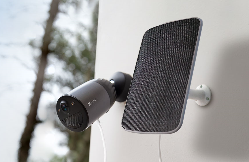 Camera CS-BC1C cu Panou Solar (Kit Camera supraveghere video WIFI cu baterie Ezviz CS-BC1C-A0-2C4WPBDL cu...)