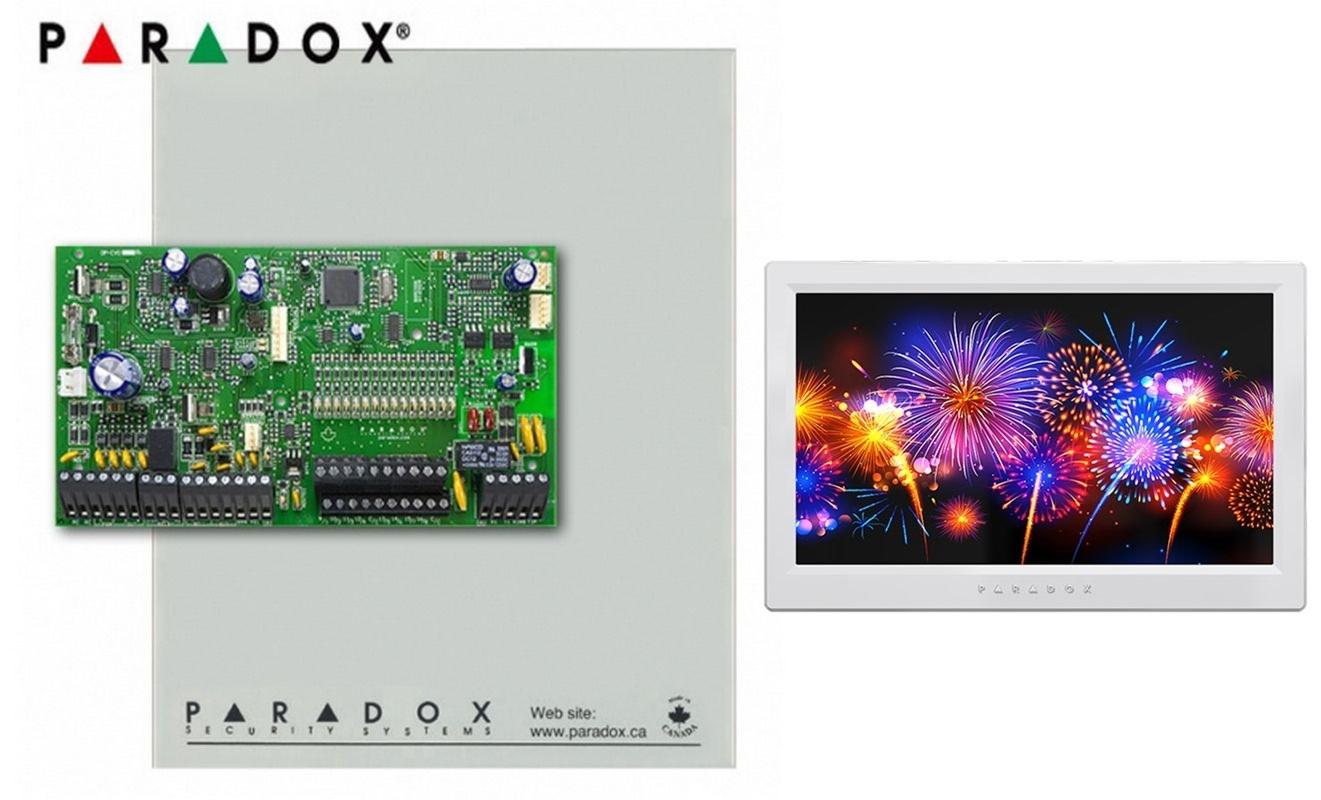 Centrala SP5500+ Cutie cu Traf TM70 (Centrala Paradox SP5500+ cu cutie cu traf si Touch Screen TM70 cu licenta; 5...)