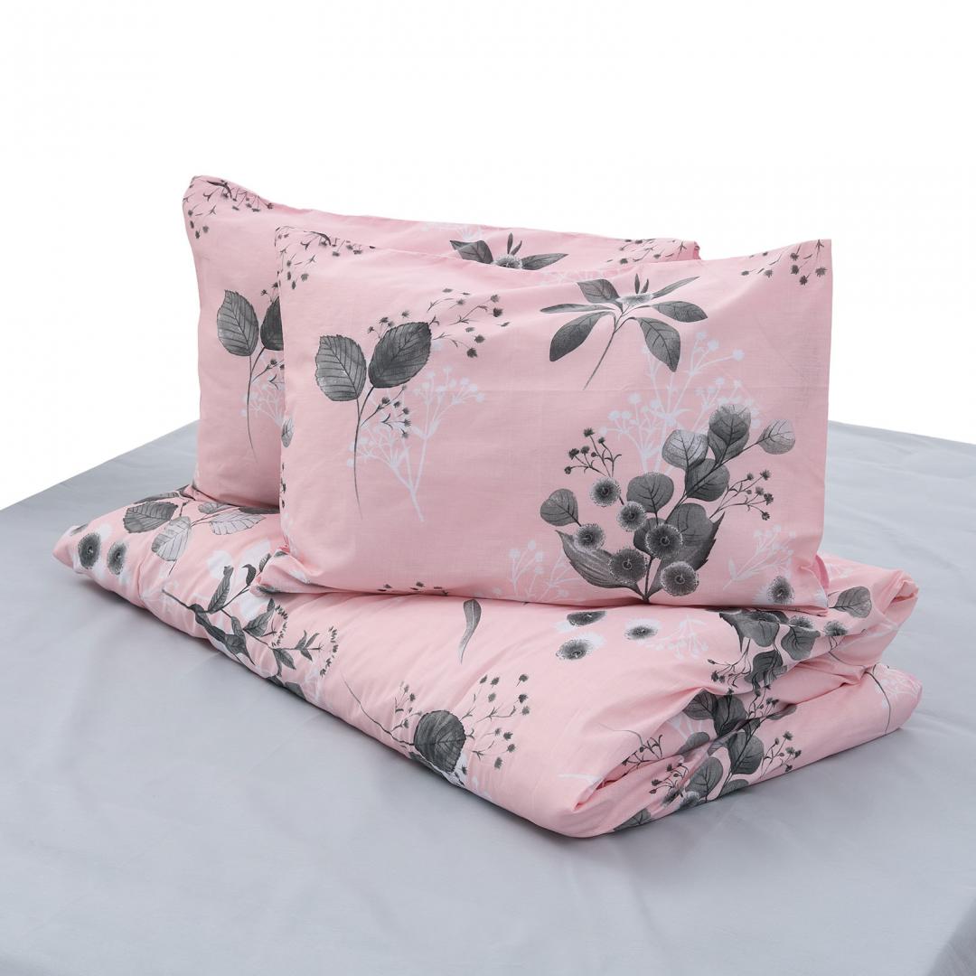 Lenjerie Dubla Bbc 4 piese, 132TC - Rose