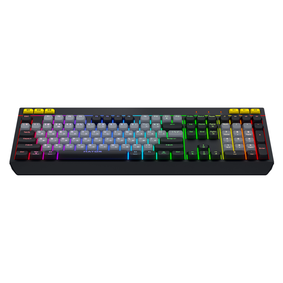Tastatura membrana Hator Icefall alb-ng