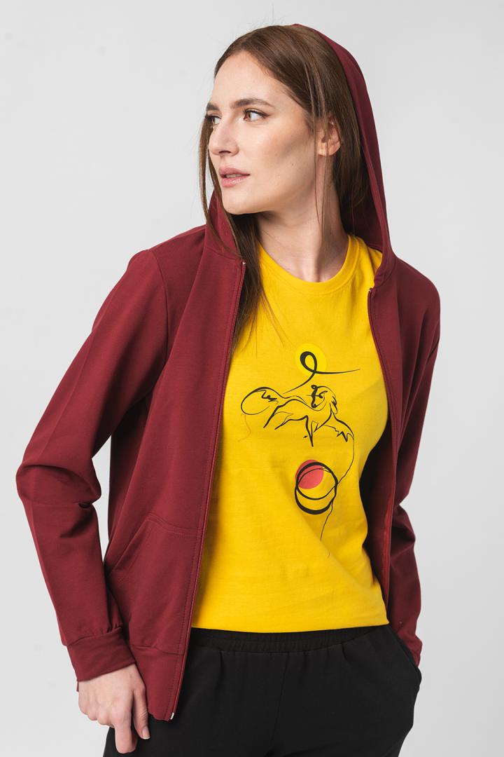 Pegas HANORAC COTON CASUAL FEMEI BURGUNDY-XS