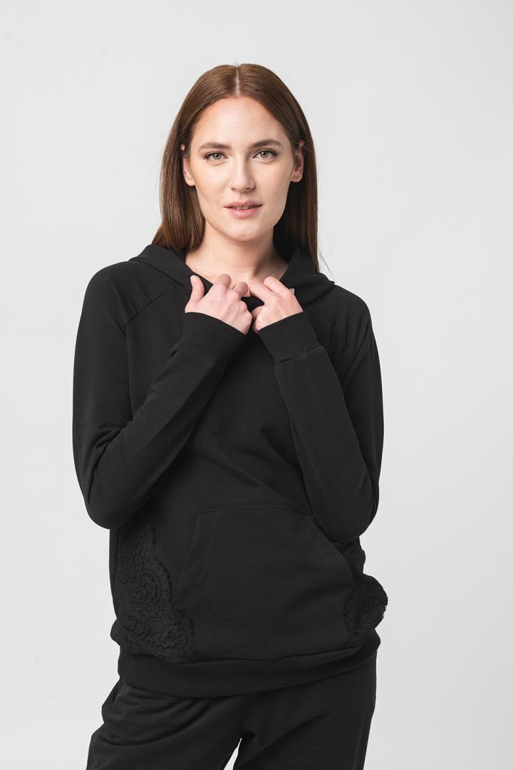 Pegas HANORAC COTON DANTELA FEMEI BLACK-XL