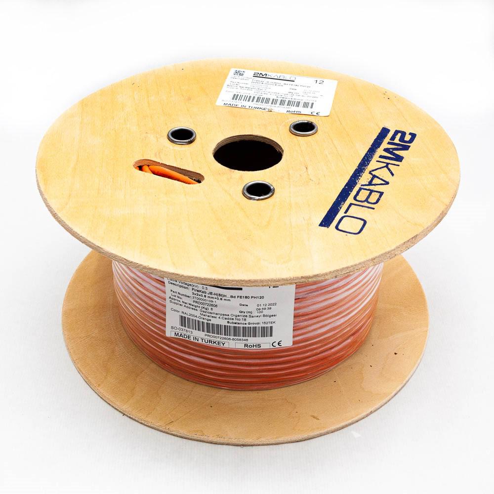 Cablu incendiu JEH(St)H 2x2x0.8mm Orange ("Cablu incendiu JEH(St)H...Bd FE180 PH120 2x2x0.8 MM+0.8)
