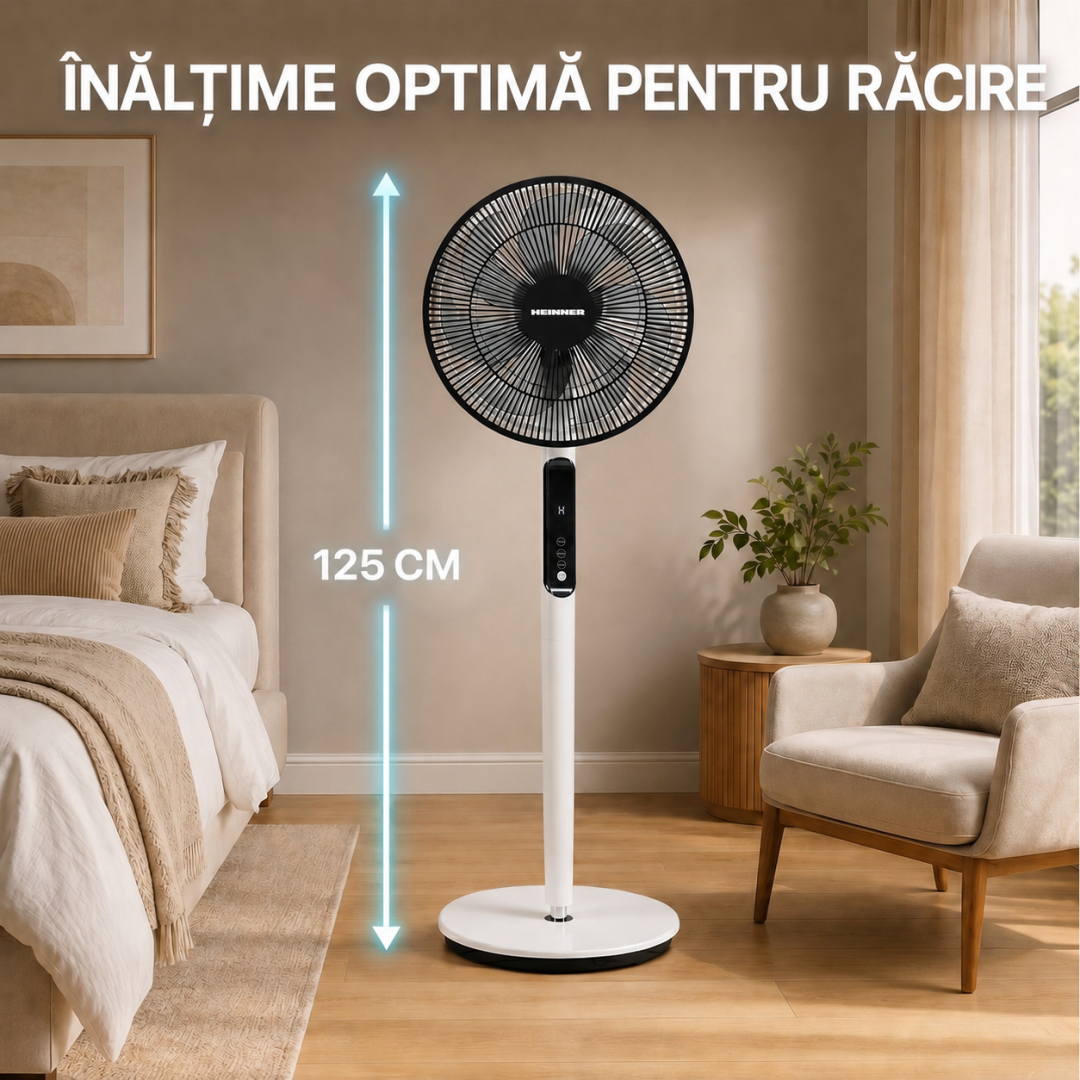 Ventilator cu Picior Heinner HMSF-9BK