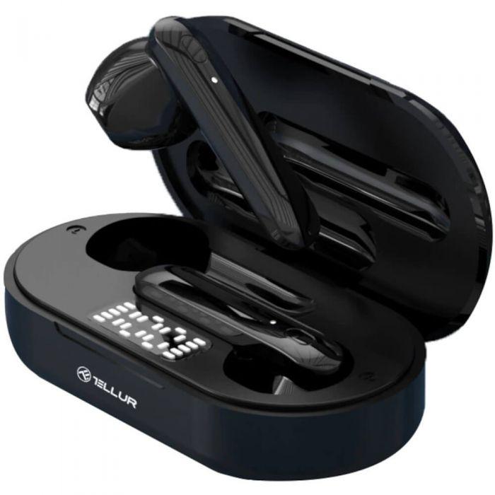 Casti Bluetooth Tellur Flip True Wireless, negru 