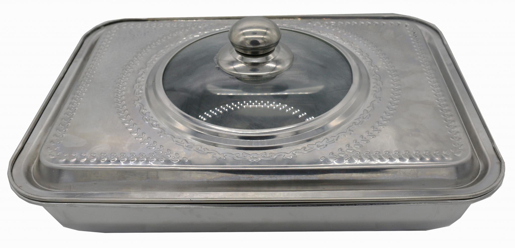 Vanora TAVA CUPTOR CU CAPAC, INOX ,35x26x7 CM