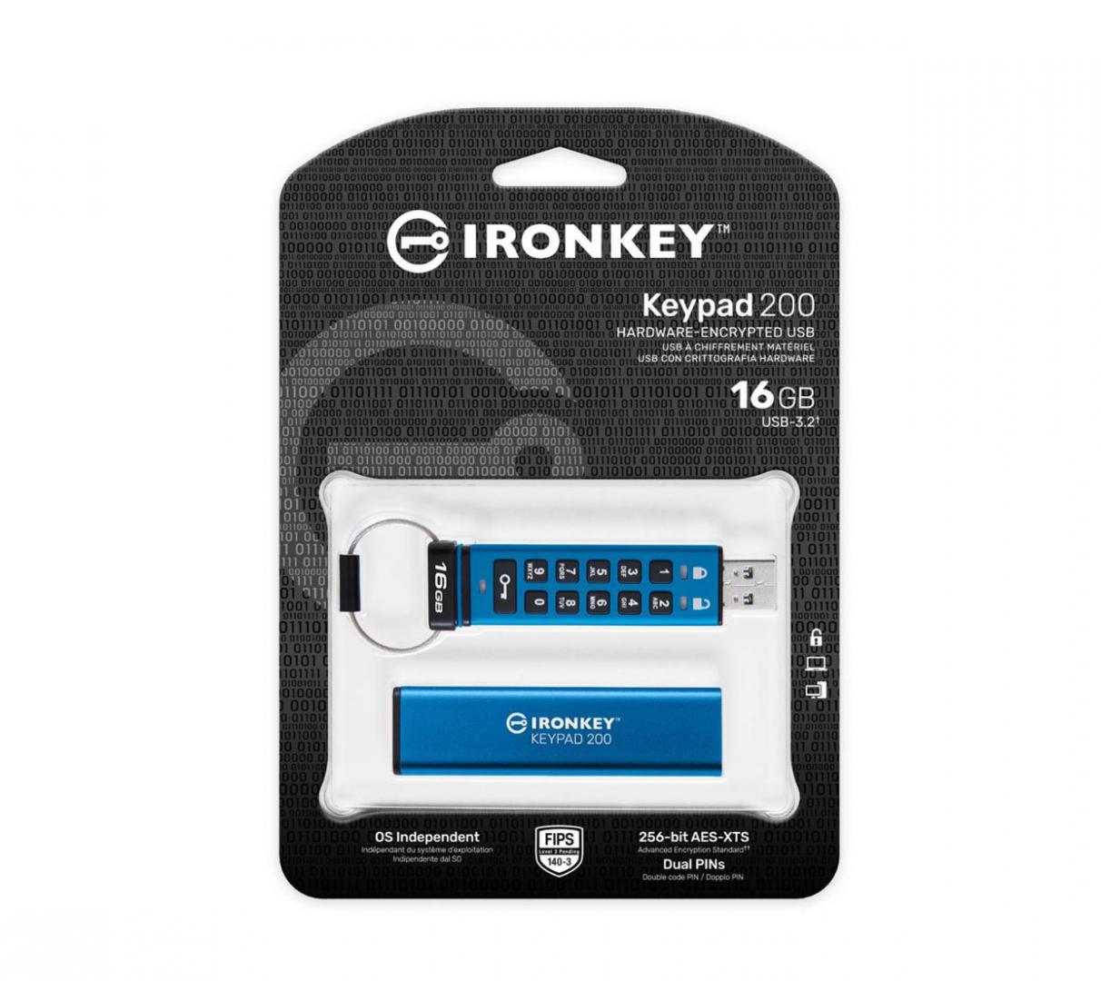 Kingston IronKey Keypad 200 USB 3.2 16GB