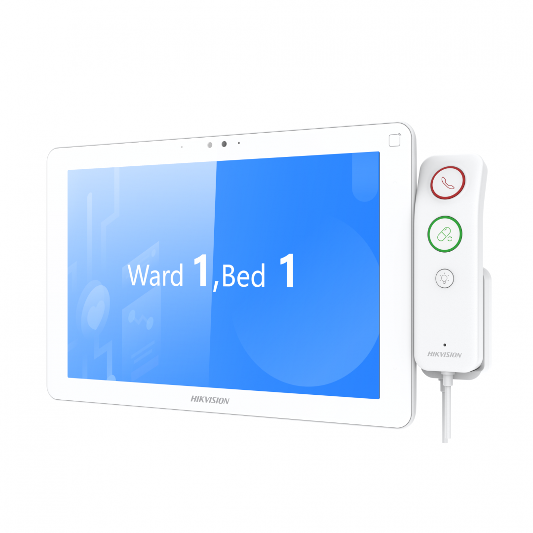 Display cu Brat pentru Patul Pacientului (display pentru Patul Pacientului Hikvision DS-KHB9533X-WHS; ecran de 10.1'')
