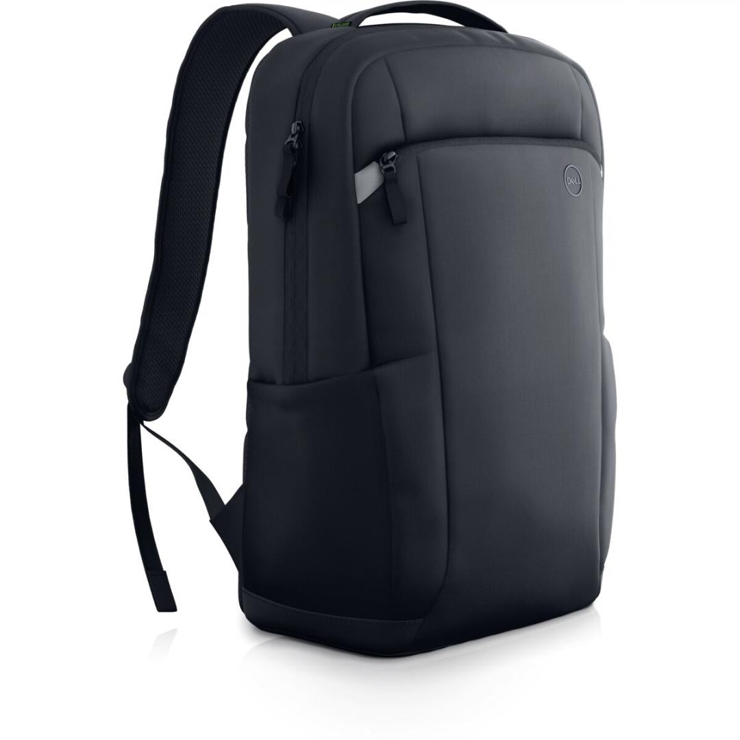 Dell EcoLoop Essential Backpack 16" CP3724 Colour: Black, Features: Made with solution-dyeing process for polyester that can generate up to 97% less greenhouse gas emissions, water impact and fossil fuels than traditional dyeing processes, Exterior main f