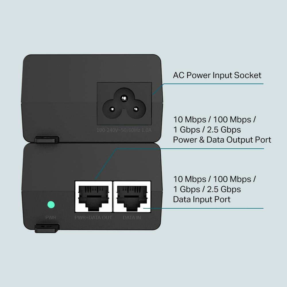 TP-LINK POE+ INJECTOR 2.5G TL-POE260S