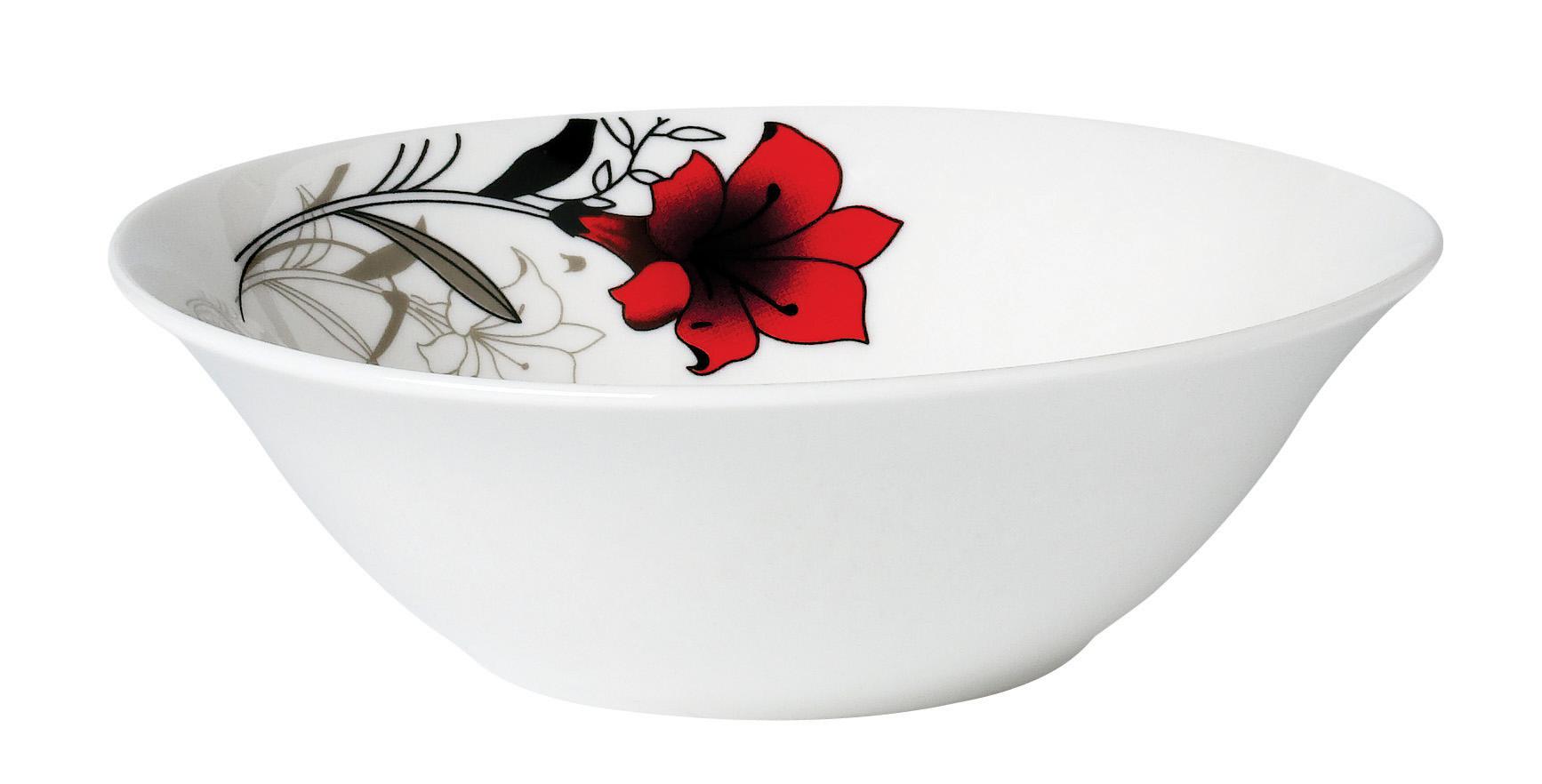Vanora BOL PORTELAN 15 CM,  RED FLOWERS